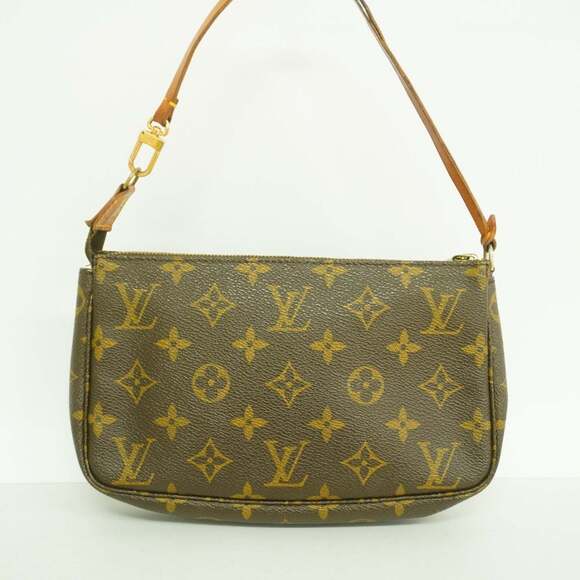 LOUIS VUITTON Authentic Brown Monogram Pochette Pouch - Picture 9 of 9